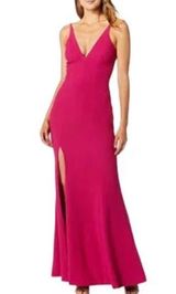 Jump NWT  Apparel Pink Spaghetti Strap V Neck Evening Gown Photo 0