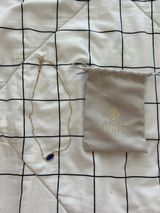 Gold Kendra Scott Elisa Cobalt Necklace Cat's Eye Photo 0