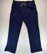 FIGS Kade Technical Collection Scrub Pants Drawstring Pockets Navy Blue L Photo 0