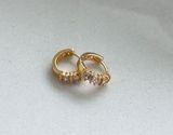 Gold Filled Mini Pave Diamond Hoops Photo 0