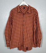 Patagonia Women XL Pink Gingham Plaid Driving Song Flannel Shirt Organic Cotton Photo 0