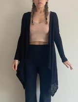 Joyce Leslie Black Long flowy Cardigan  Photo 0