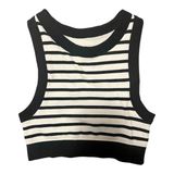 Offline by Aerie black and white striped cropped tank top. Size XS Photo 0