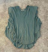 Free People washed blue oversized tunic top Sz S Photo 0