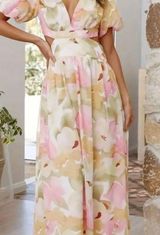 Flower Print Maxi Dress Multiple Size XL Photo 0