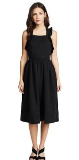 Willa Pinafore Dress Noir Photo 0
