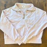 Anthropologie Sundry Women's Light Pink Quarter-Zip Sweatshirt Photo 0