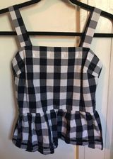 Maison Jules Blue + White Checkered Tank Photo 0