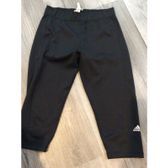 Adidas Capri Leggings Large L Womens black yoga exercise athletic Photo 0