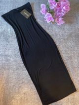 Pretty Little Thing Black bandeau midi dress Photo 0