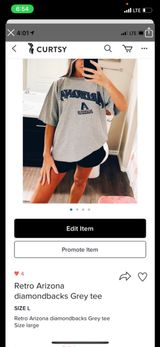 Arizona Tee!! Gray Size L Photo 0