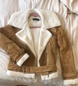 ZARA Suede Shearling Jacket Photo 0