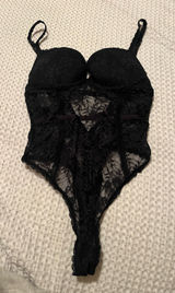 Forever 21 Bodysuit Black Lace Photo 0
