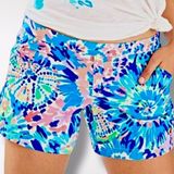 Lilly Pulitzer  "Dive In" Tie Dye Board Shorts Swimwear Medium Photo 0