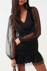 Forever 21 black puff sleeve mini dress  Photo 0