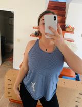 Theory Orange  Striped Workout Tank Photo 0