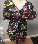 Nightmare Before Christmas Scrub Top Size Large Black Photo 0