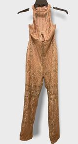 L'ATISTE Gold Sequin Jumpsuit Photo 0