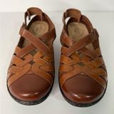 Clark’s Collection Women’s Brown Leather Strappy Sandals SZ 10W Photo 0