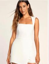 Lulus White Dress Romper Photo 0