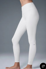 White Alo Yoga Airbrush High-Waisted Leggings Photo 0