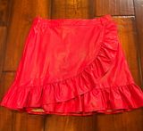 Hot Pink Leather Skirt Photo 0