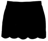 Topshop  Women's Black Scalloped Skirt Fully Lined Classic Edge Mini Size 6 Photo 0