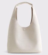 NWT Abercrombie and Fitch vegan suede tote bag in cream Photo 0