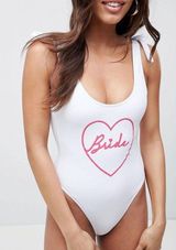 ASOS White Bride One Piece Bikini Photo 0