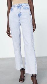 ZARA high rise straight jeans Photo 0