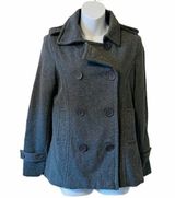 Pulp gray button short warm trench coat Photo 0
