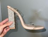 Nasty Gal Clear Sequin Heels Photo 0