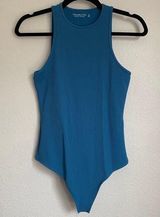 5/$25 Abercrombie & Fitch Sleeveless Ribbed Bodysuit in Blue Photo 0