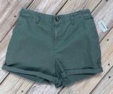 Old Navy Women's Easy Chino Shorts Color Alpine Tundra Green Size M. NEW Photo 0