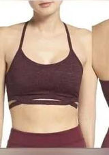 FP Movement‎ Free People Purple Criss Cross Back Sports Bra Activewear Top Size M Photo 0