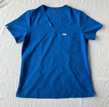 Catarina One-Pocket Scrub Top In Royal Blue - Size M Photo 0