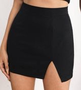 Black Skirt W/slit Size M Photo 0