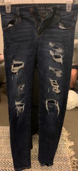 American Eagle Outfitters Ripped Skinny Jeans Photo 0