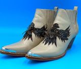 Jeffrey Campbell Phoenix Ankle Boots - Beige - Size 7 Photo 0