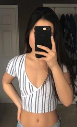 PacSun Stripped Crop Top Photo 0