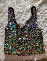 ZARA Sequin Crop Top Photo 0