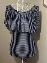 Gianni bini striped off the shoulder bodysuit size S Photo 0