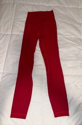 Red Align Leggings Photo 0