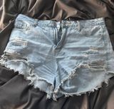 American Eagle Shorts Denim Distressed High-Rise Photo 0