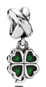 Pandora  Green Four Leaf Clover Dangle‎ Photo 0