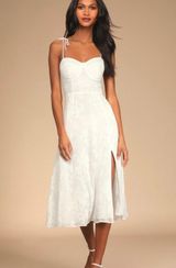 Lulus White Midi Dress Photo 0