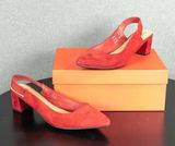 dexflex comfort Red Suede Slingback Heels Photo 0