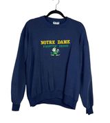 Vintage Notre Dame Fighting Irish Crewneck Sweatshirt The Game Large Blue Photo 0