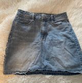 Jean Mini Skirt Blue Size 4 Photo 0