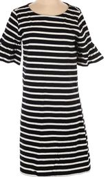 J.Crew Black And White Striped Dress Photo 0